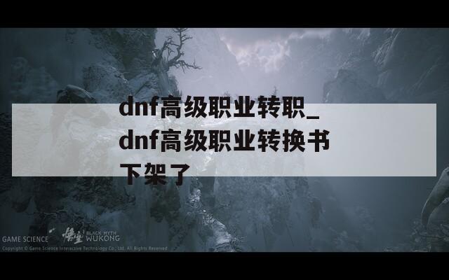 dnf高级职业转职_dnf高级职业转换书下架了