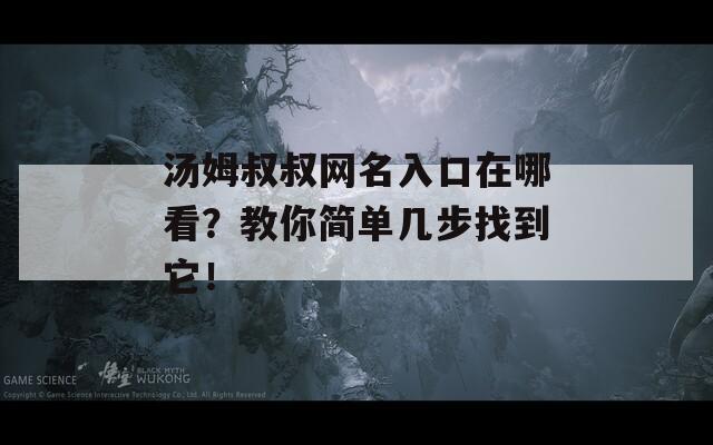 汤姆叔叔网名入口在哪看？教你简单几步找到它！