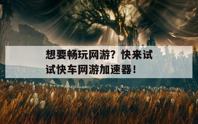 想要畅玩网游？快来试试快车网游加速器！