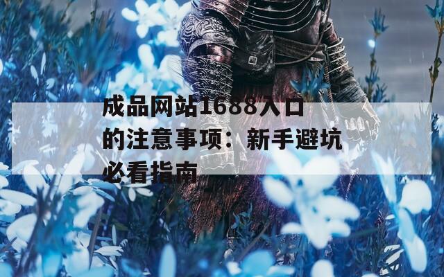 成品网站1688入口的注意事项：新手避坑必看指南