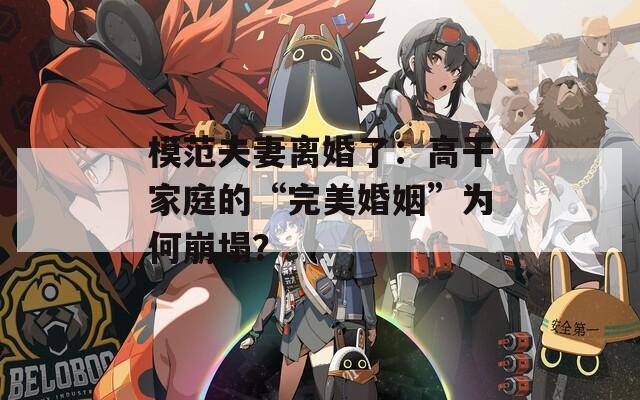 模范夫妻离婚了：高干家庭的“完美婚姻”为何崩塌？