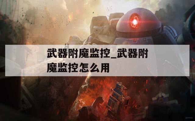 武器附魔监控_武器附魔监控怎么用
