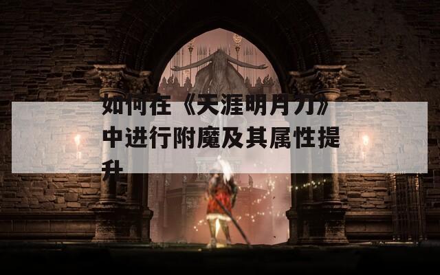 如何在《天涯明月刀》中进行附魔及其属性提升