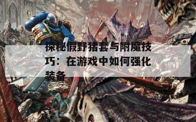 探秘假野猪套与附魔技巧：在游戏中如何强化装备